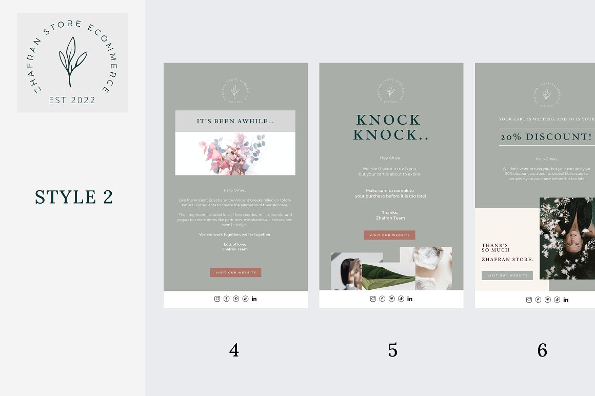 Image collection of adorable beauty salon email design template.