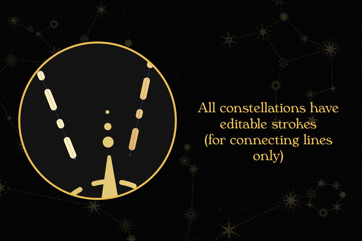 All constellations have editable strokes.