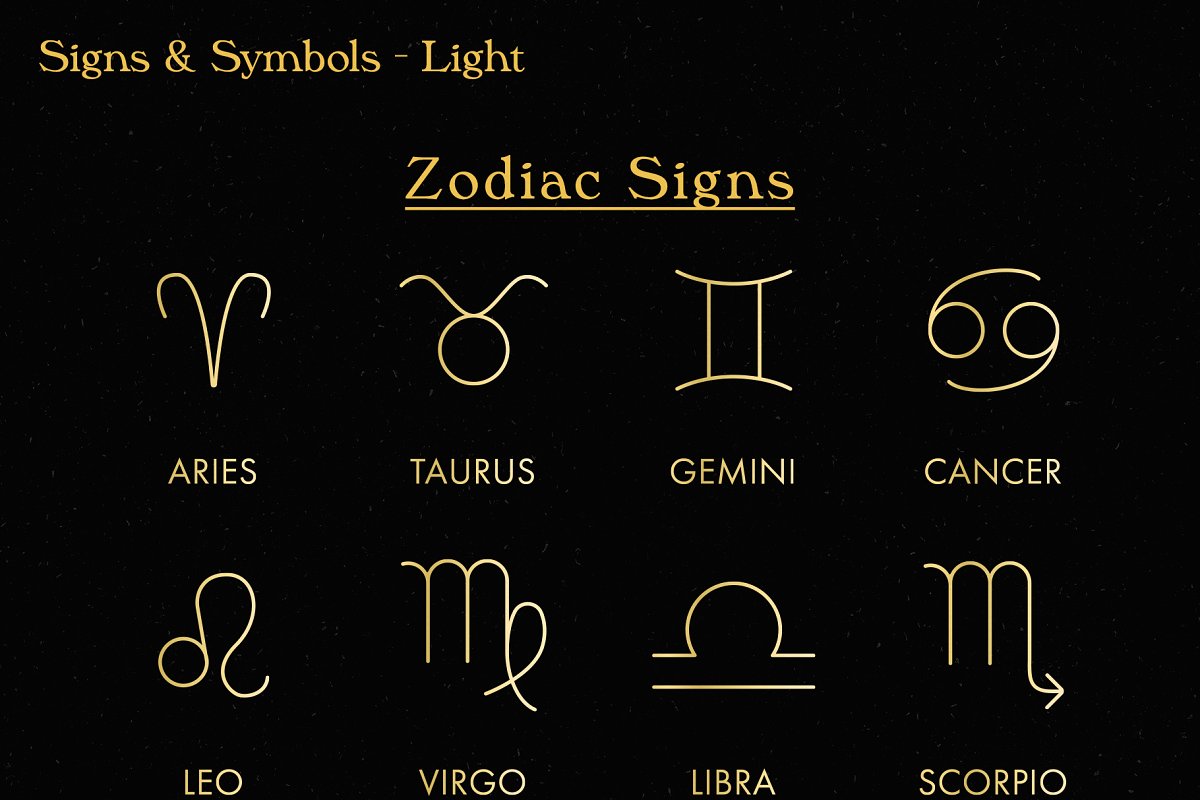 Light signs & symbols design.