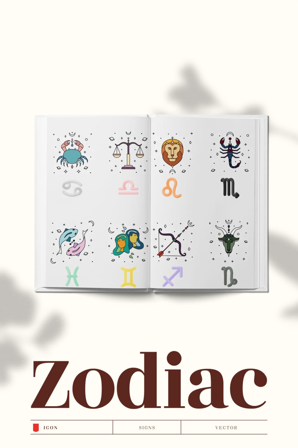 12 Zodiac Icon & Signs - Pinterest.