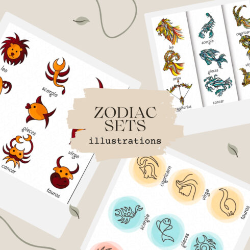6 zodiac sets 204+ illustrations.