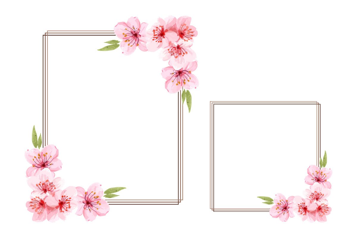 Delicate flowers frames.