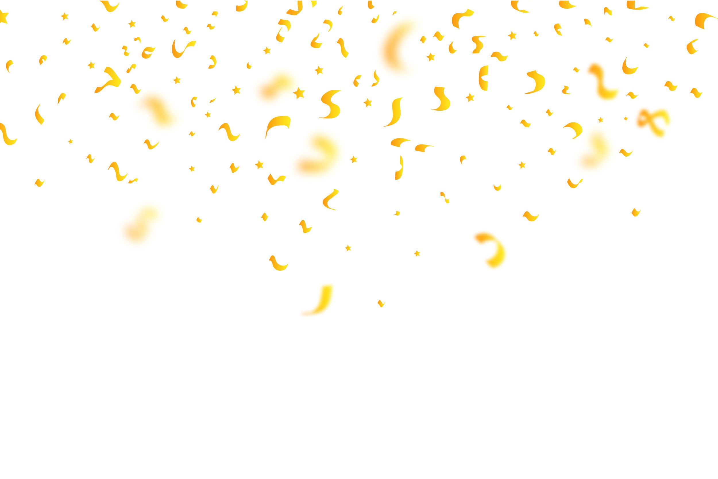Cute gold falling confetti.
