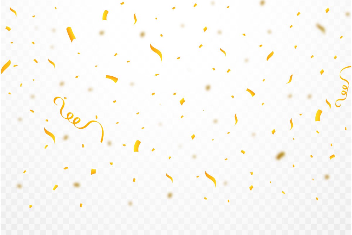 Cute gold confetti background.