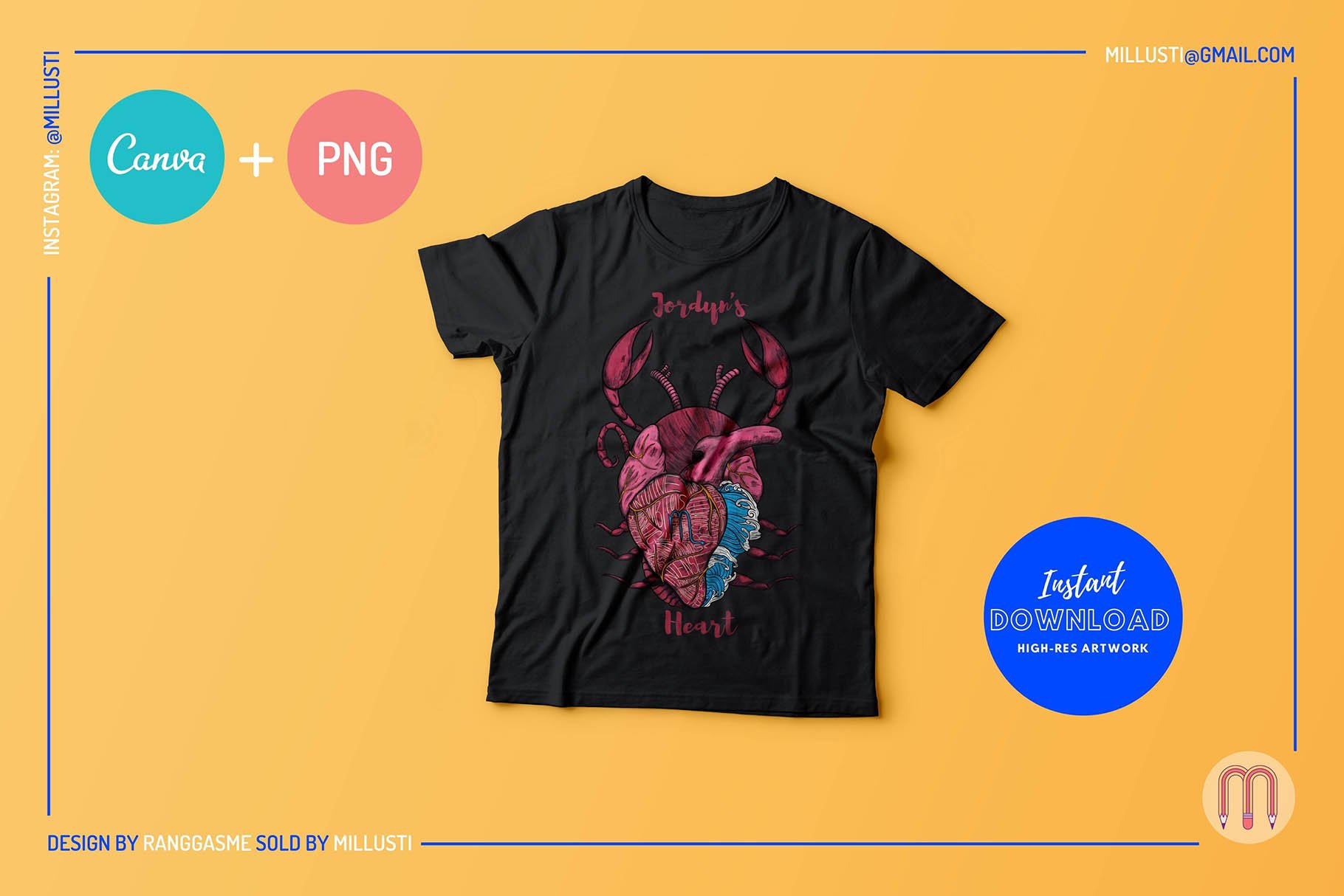 So cool black t-shirt with the astrology heart.