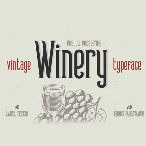 Winery Typeface main cover.