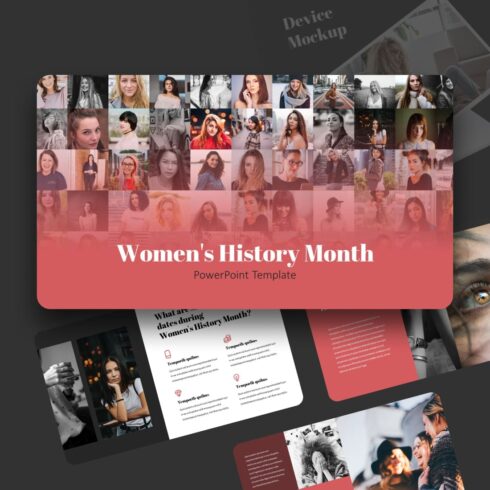 Women's History Month Powerpoint Template - main image preview.
