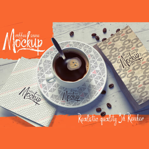 Coffee Scene Mockup Design cover image.
