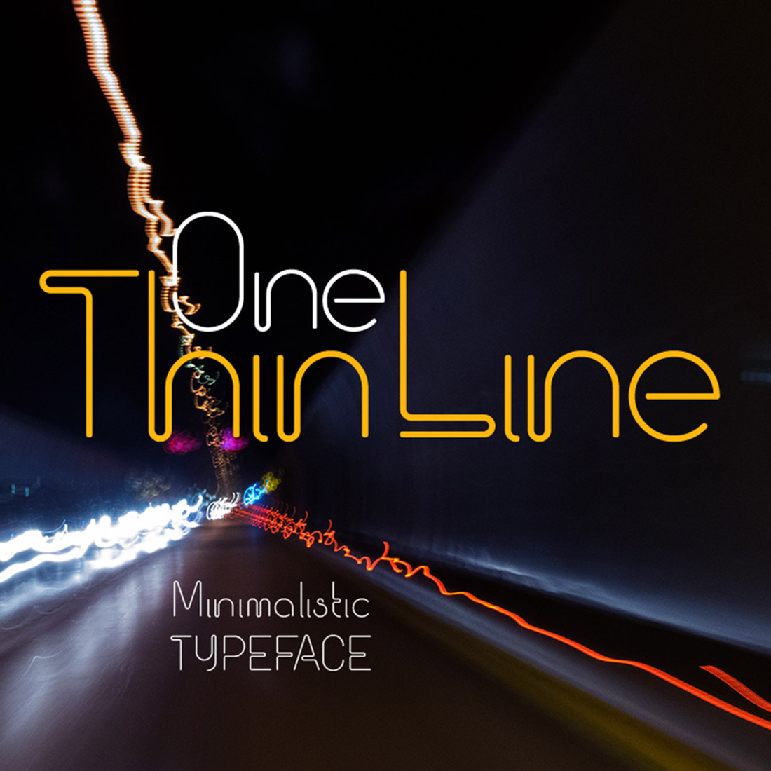 One Thin Line font cover.