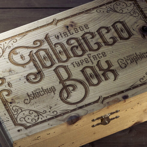 Tobacco Box Font and Mockup Design cover image.