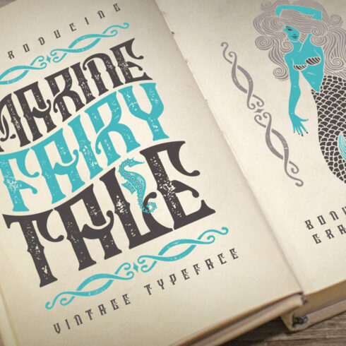 Marine Fairytale Typeface main cover.
