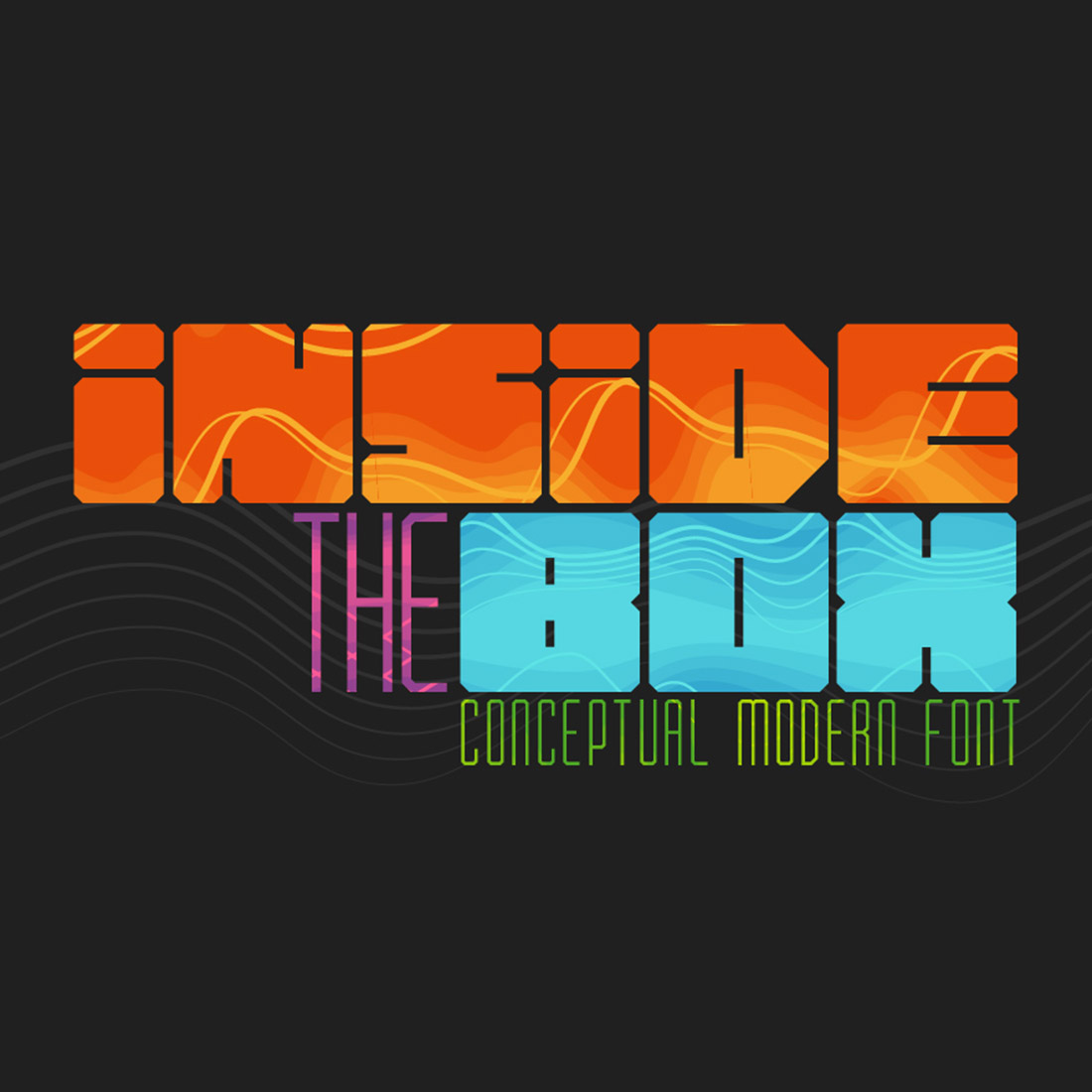 Inside the BOX Font Design and Seamless Patterns cover image.