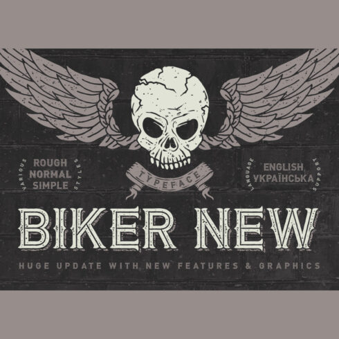Biker New Font presentation.