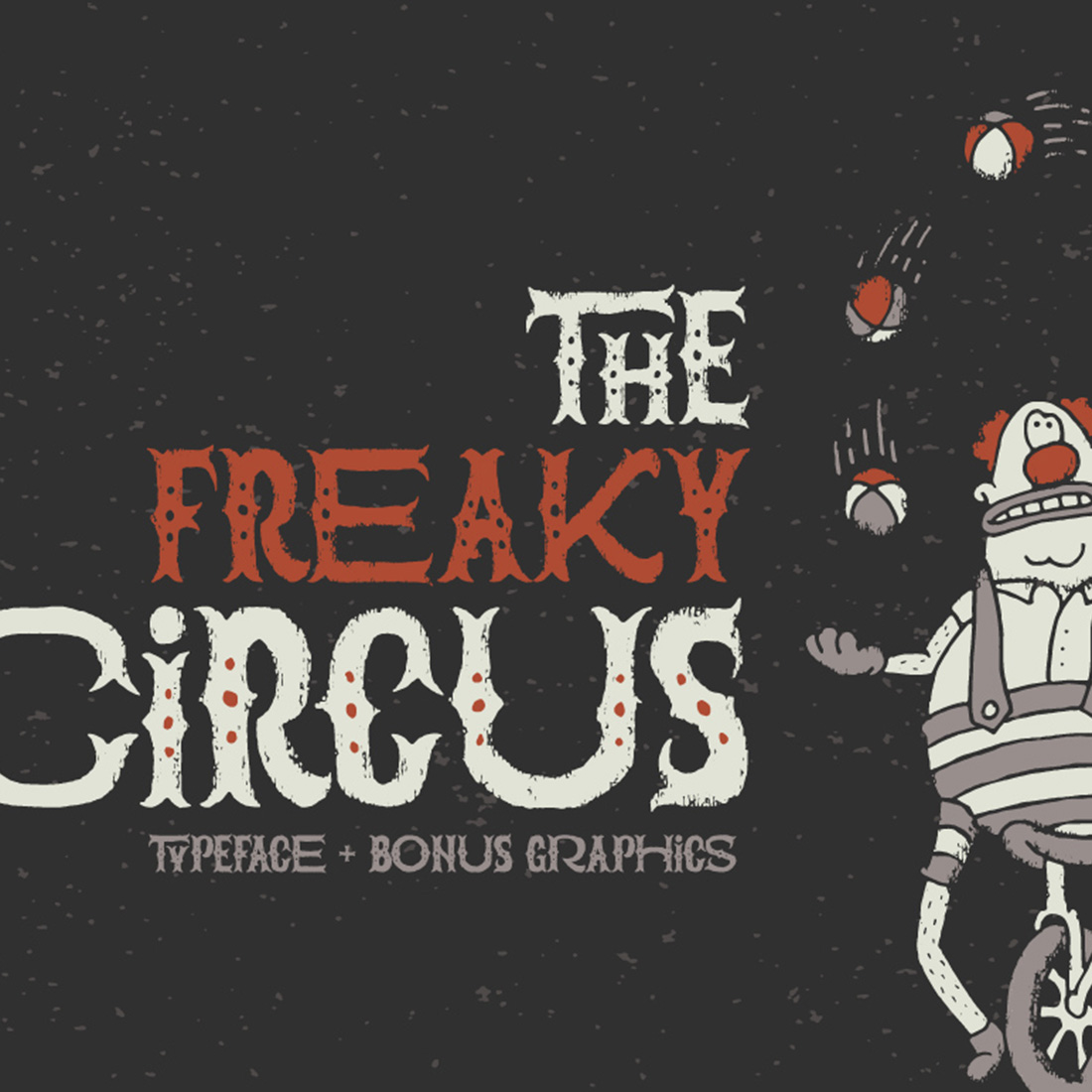 The Freaky Circus Font main cover.