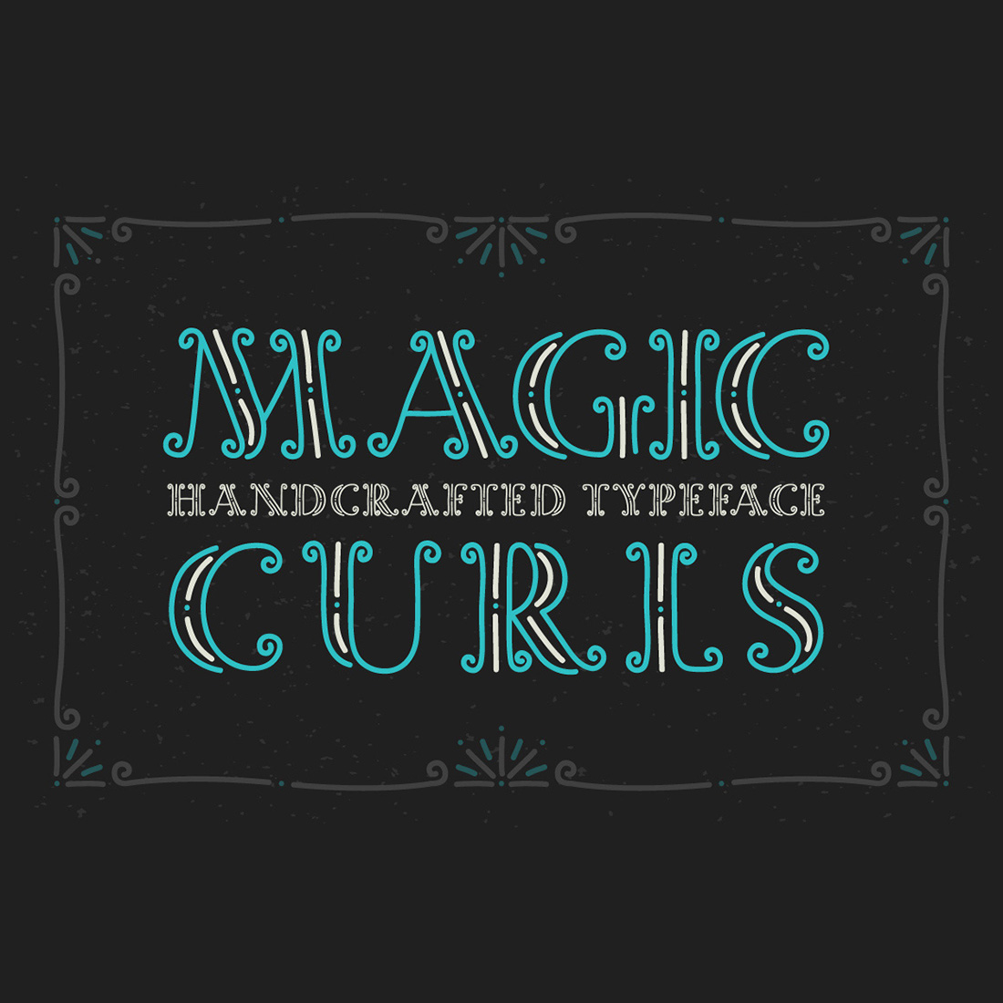 Magic Curls Font main cover.