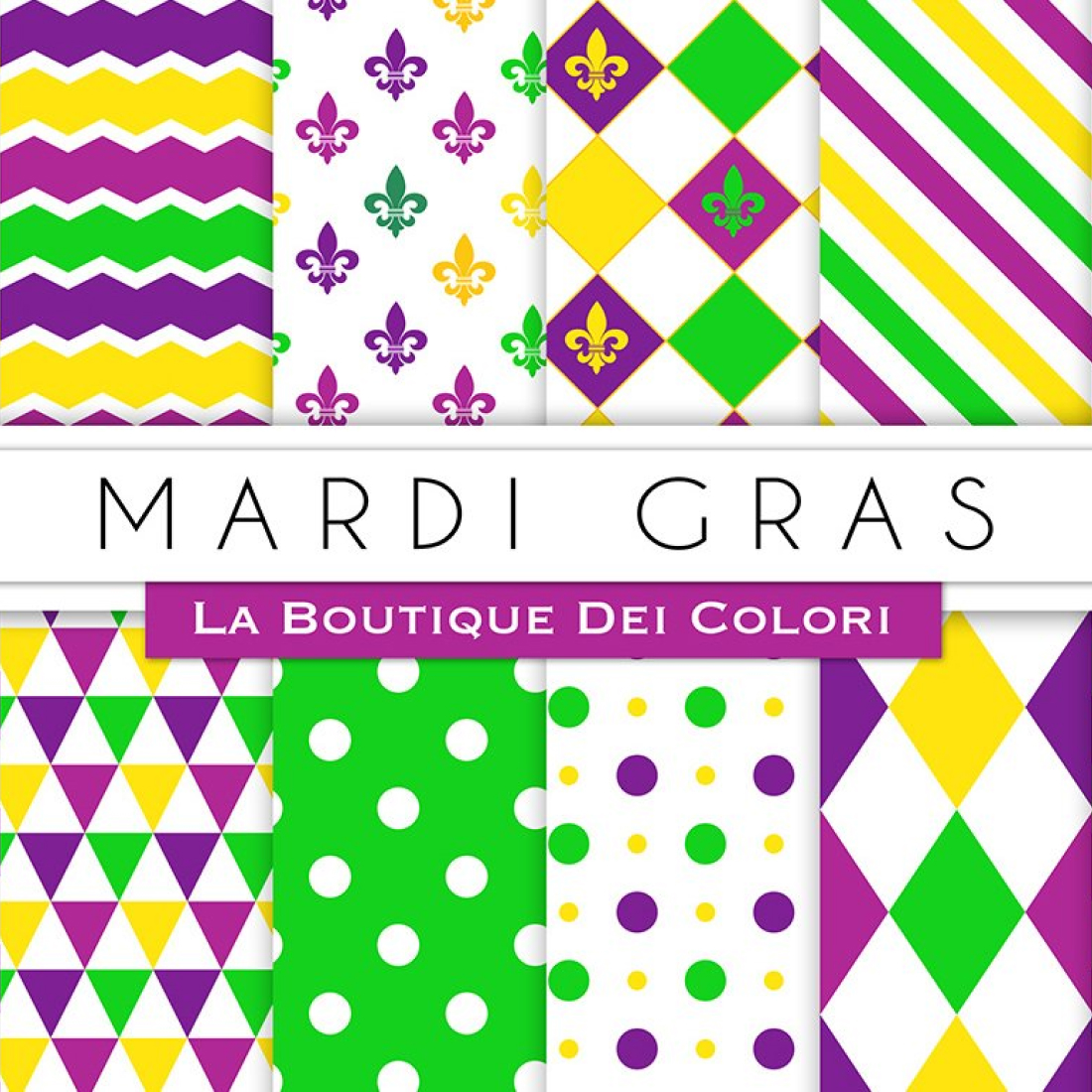 Mardi Gras Digital Paper.