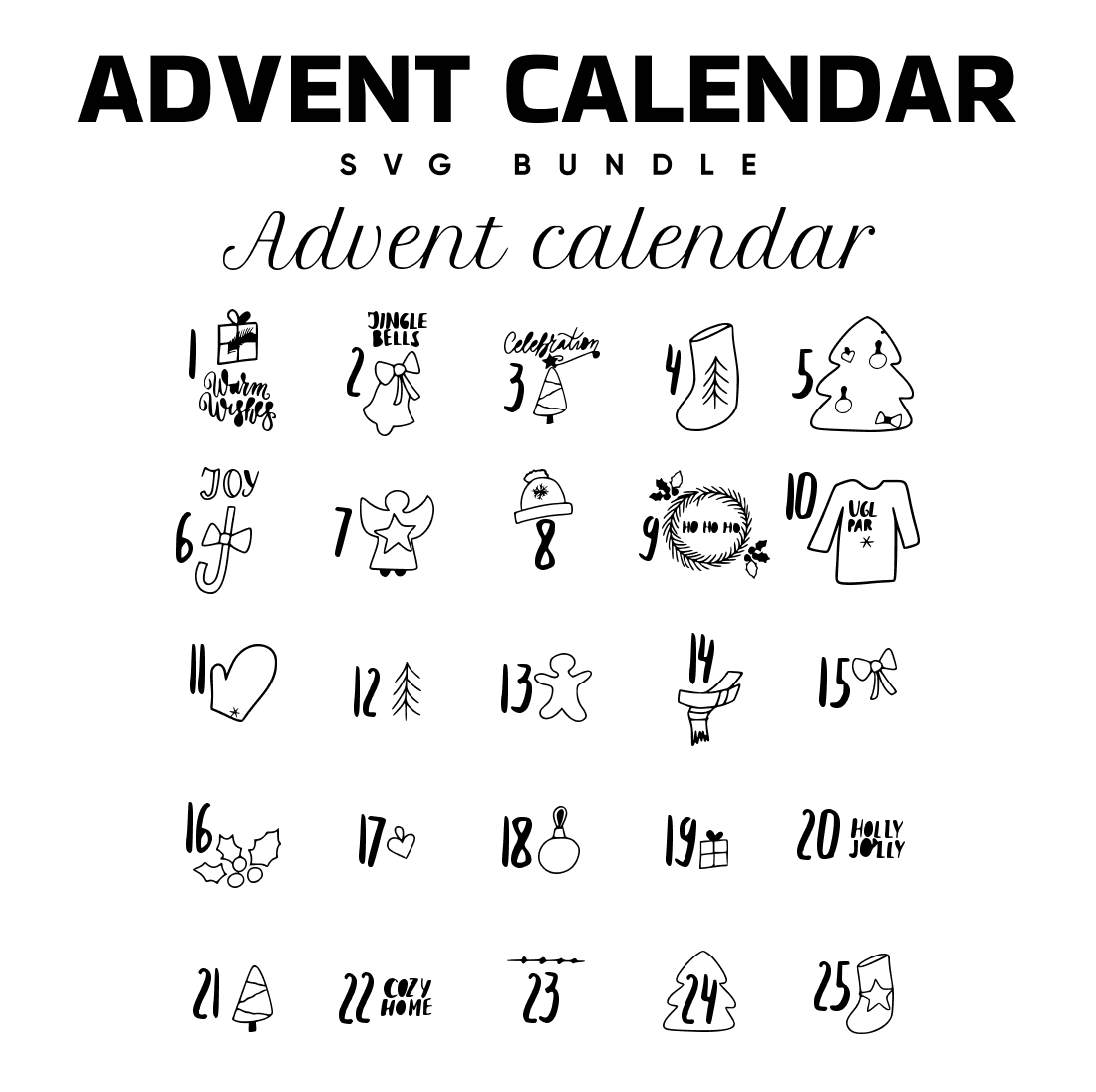 Advent Calendar SVG.