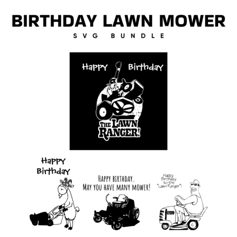 Birthday Lawn Mower Svg.