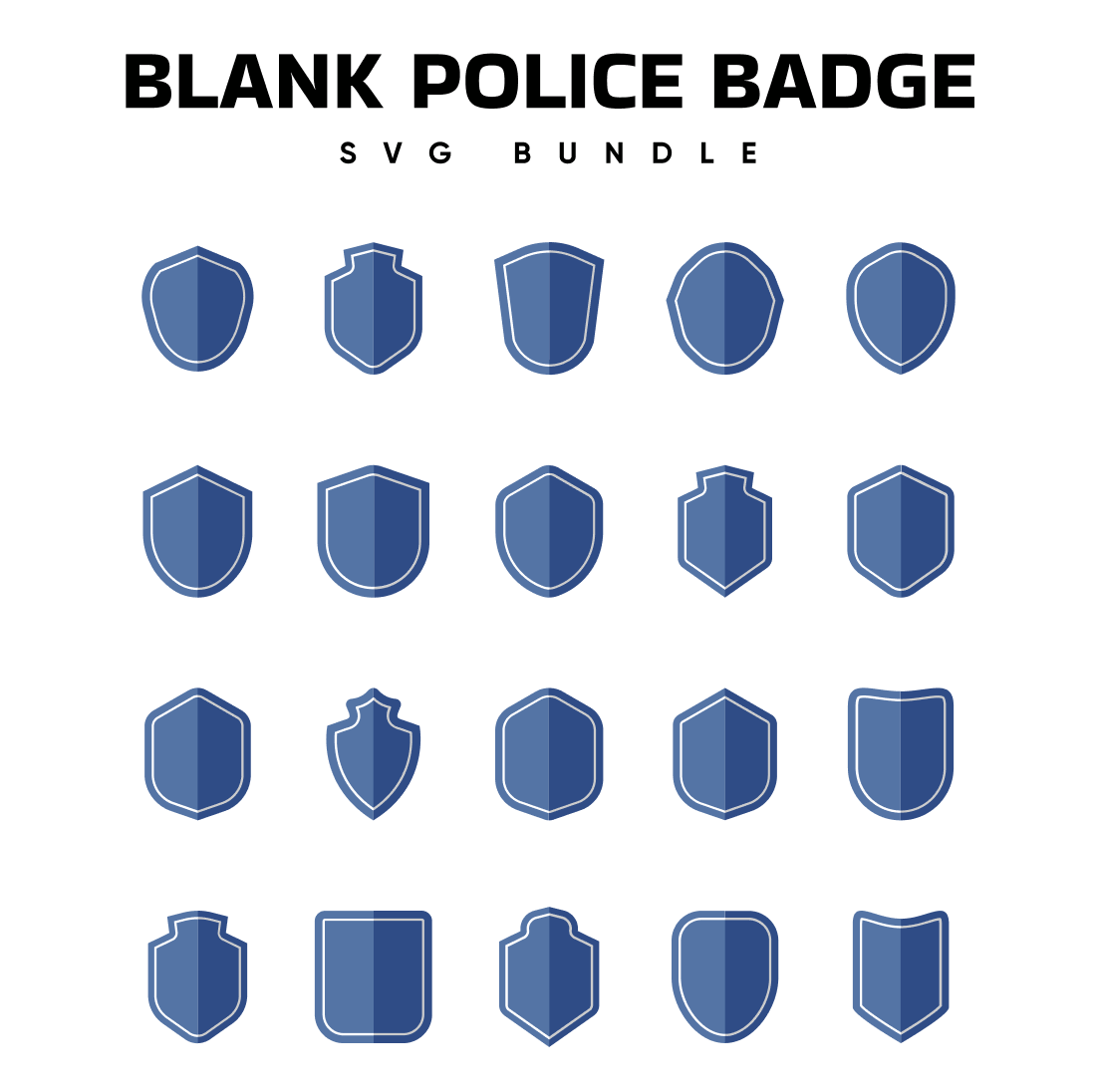 blank police badge outline