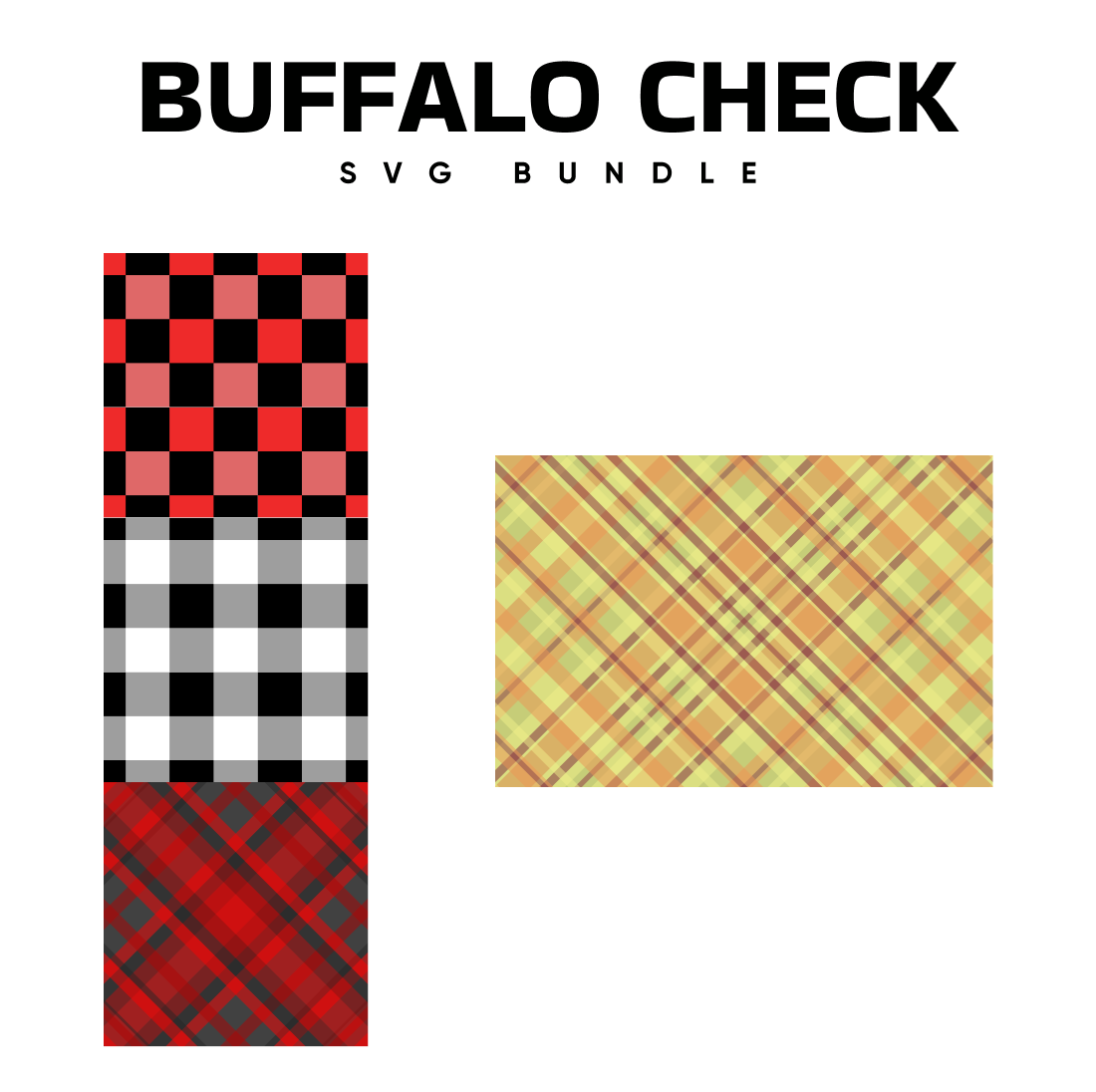 The buffalo check pattern is shown in red.