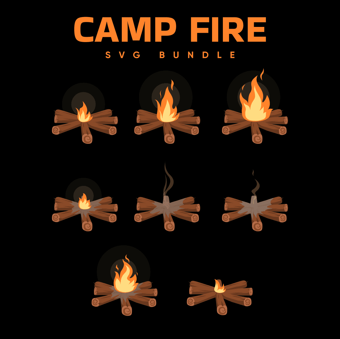 Camp Fire Svg.