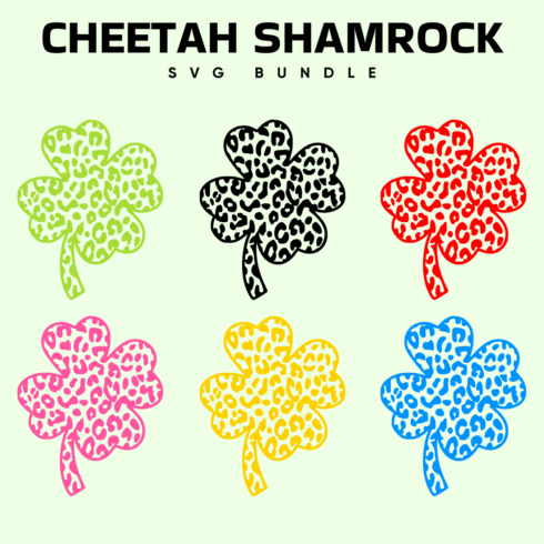 Cheetah Shamrock SVG.
