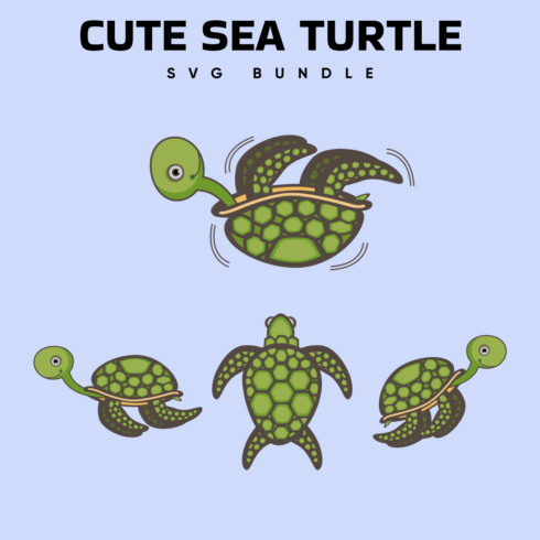 Cute Sea Turtle SVG.