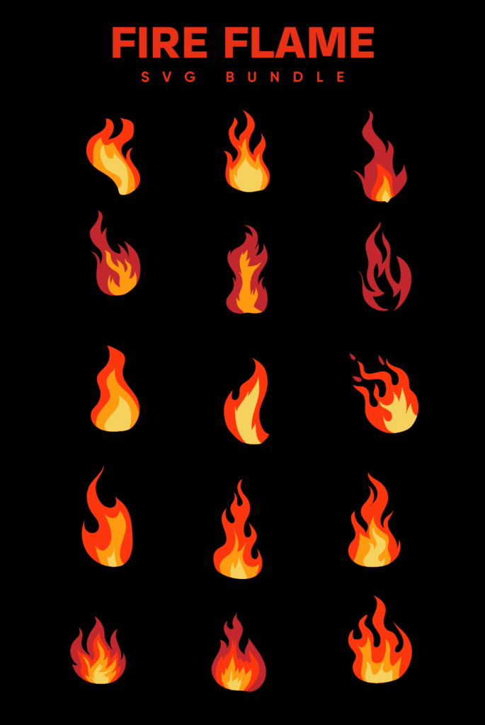 Fire Flame SVG Designs   MasterBundles