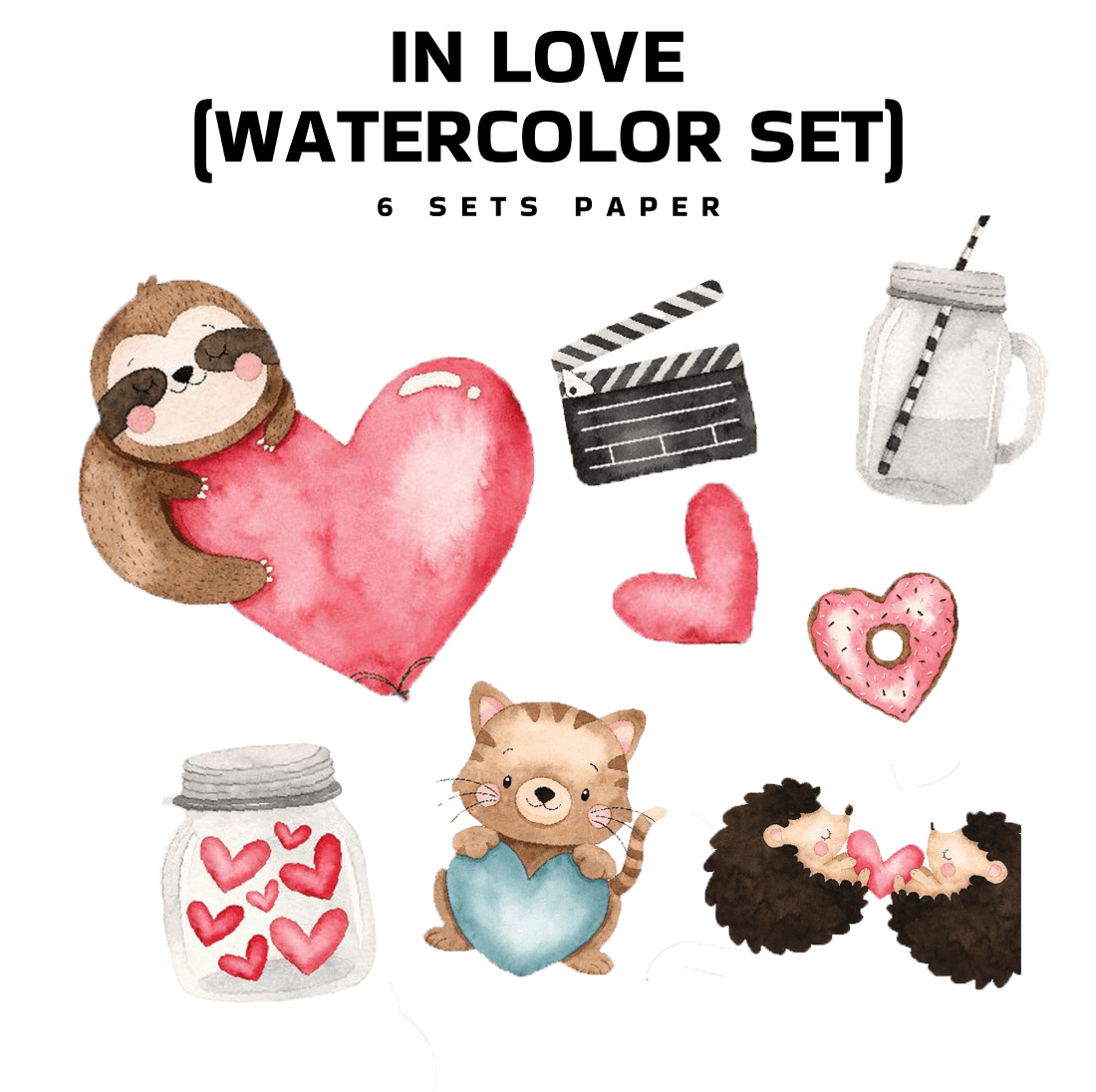 In Love (Watercolor Set) - main image preview.