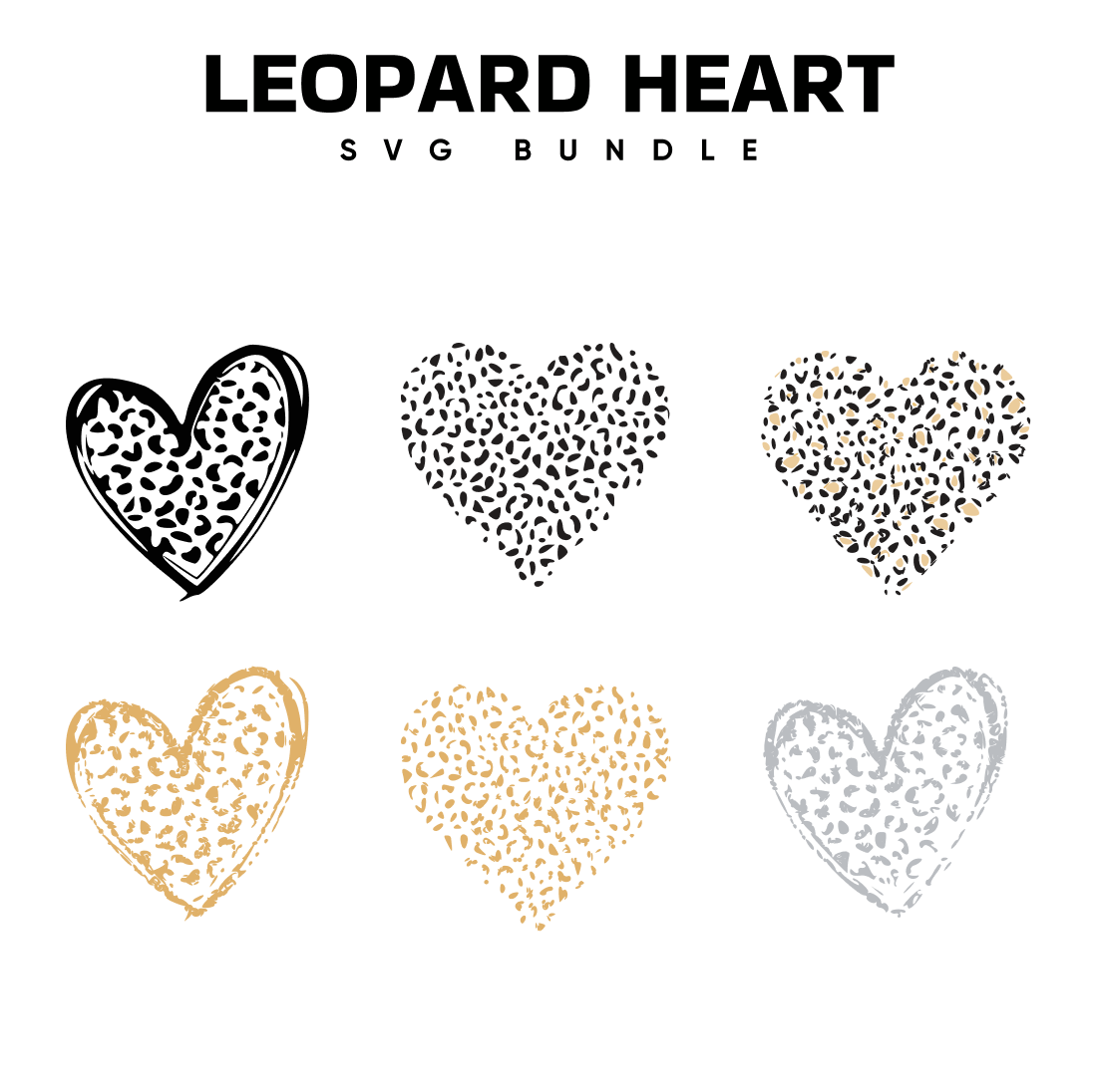 The leopard heart svg bundle.