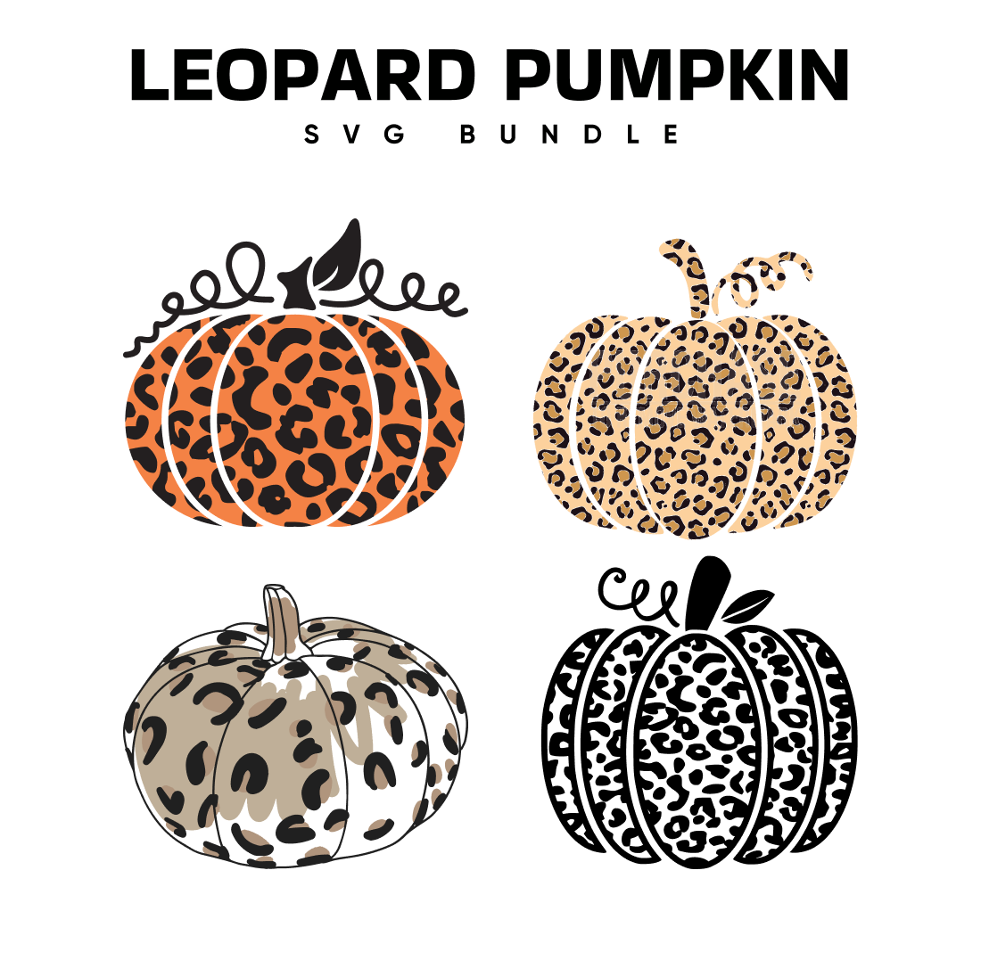 The leopard pumpkin svg bundle.