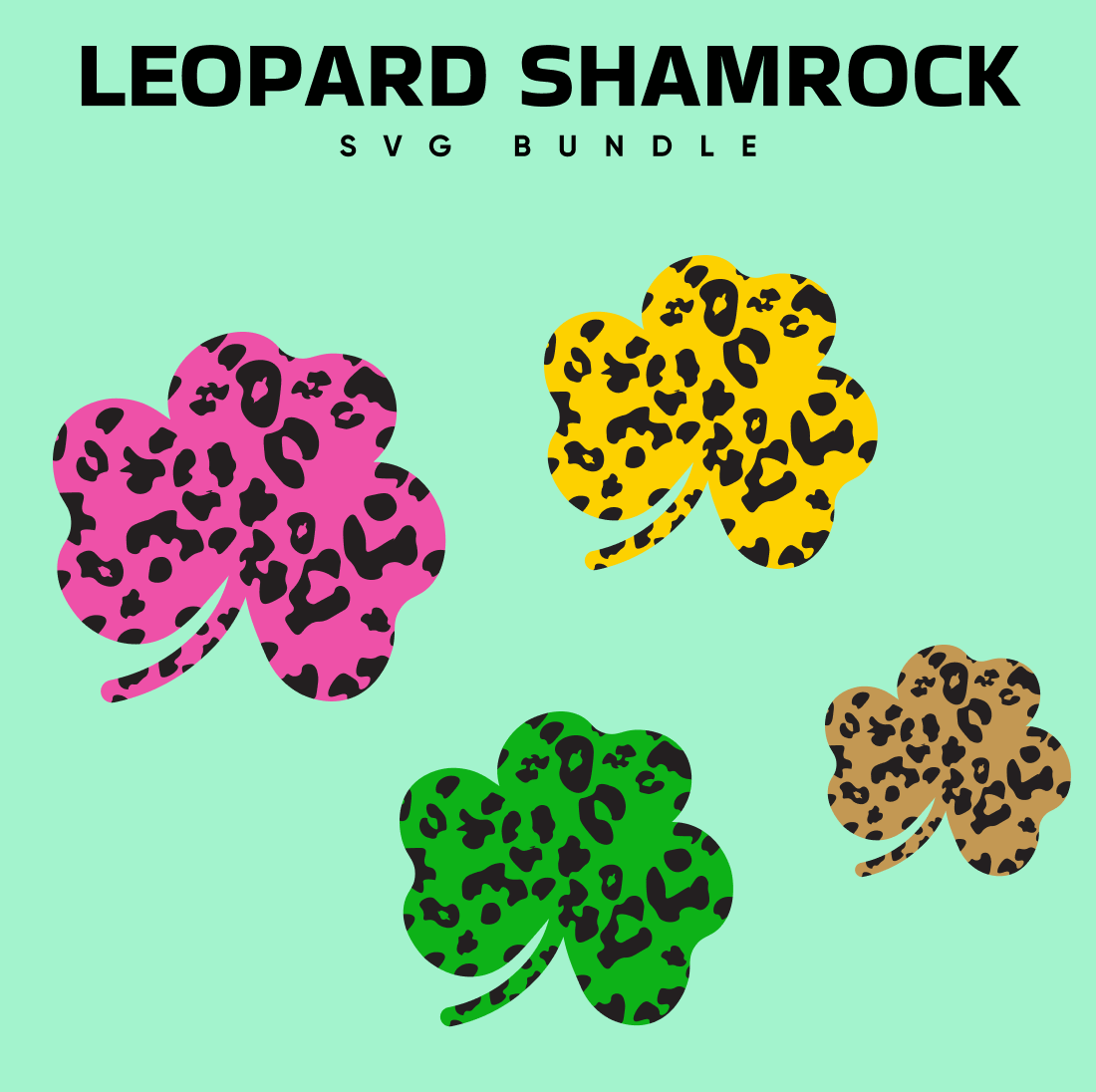 Leopard Shamrock SVG.