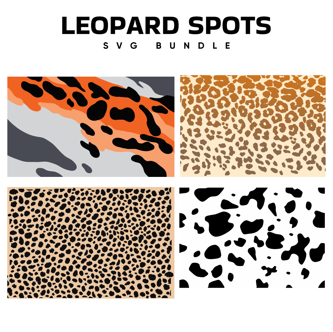 Leopard spots svg bundle.