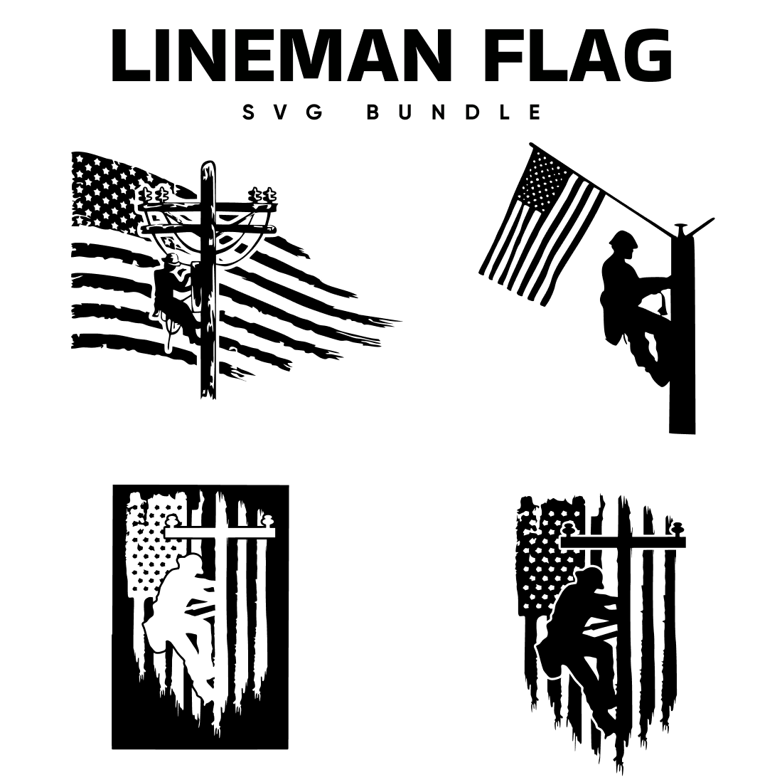 Lineman Flag Svg.