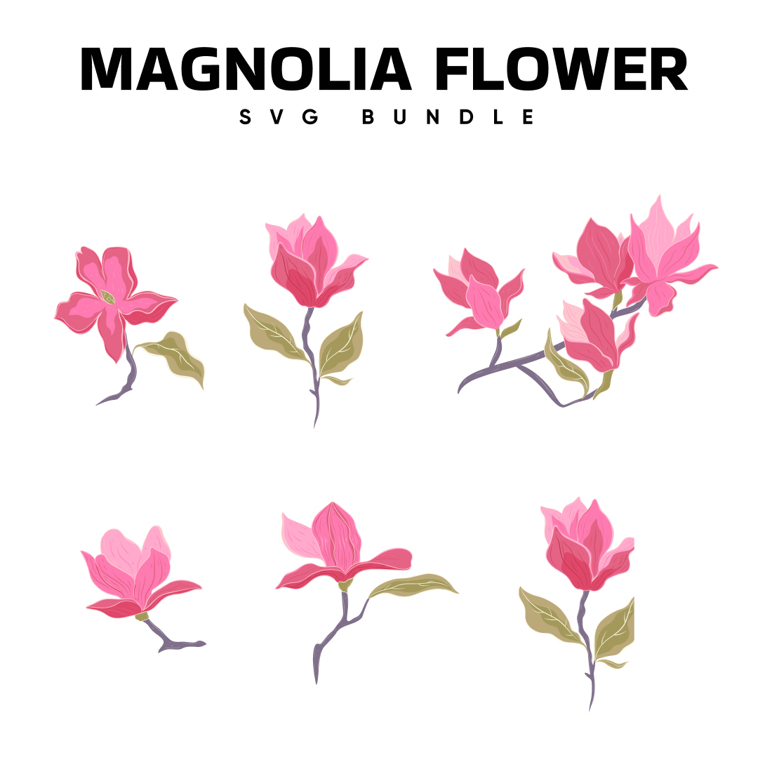 Magnolia Flower SVG.
