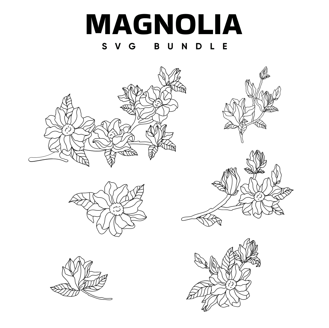 Magnolia SVG Free.