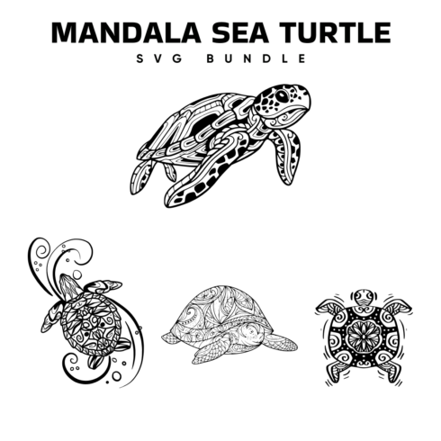 Mandala Sea Turtle Svg.
