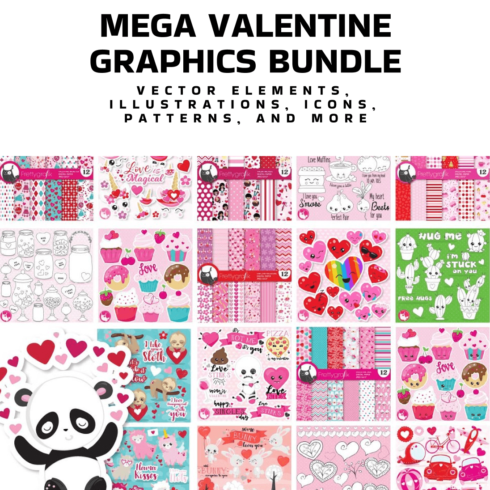 Mega Valentine Graphics Bundle - main image preview.