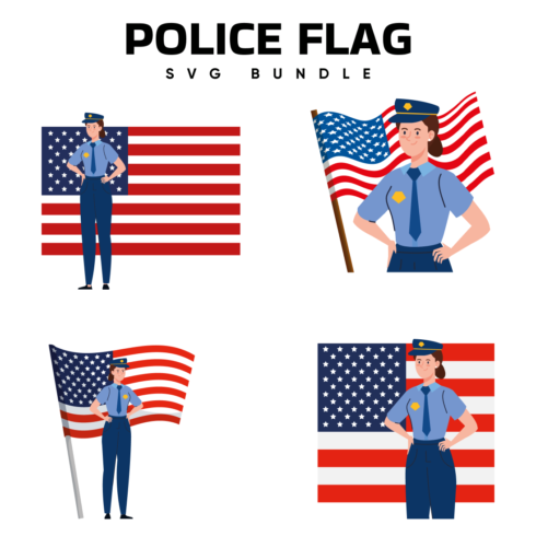 Police Flag SVG.