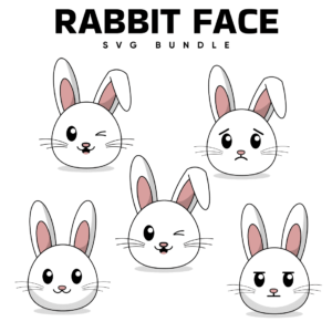 Rabbit Face SVG Free – MasterBundles