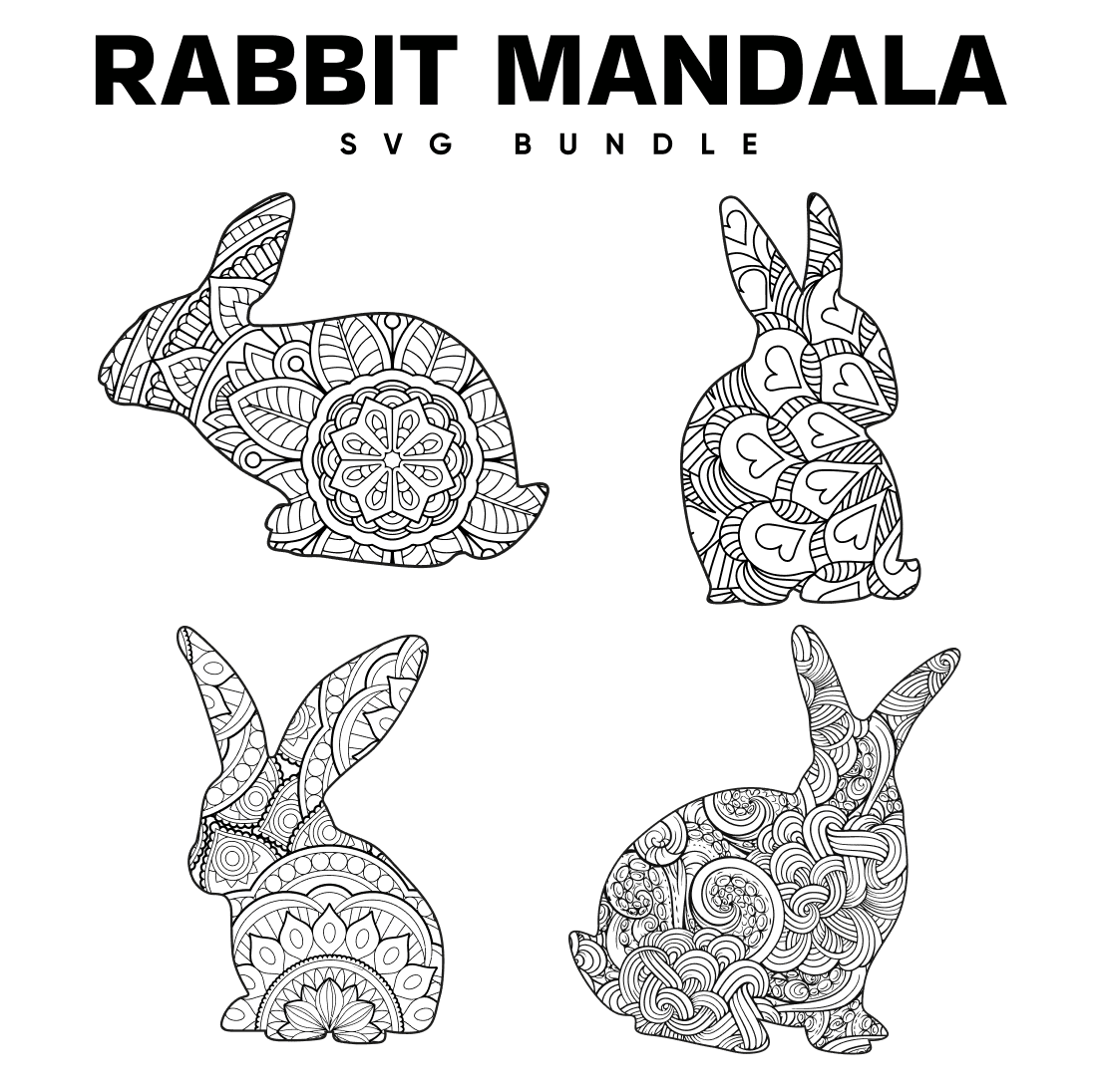 Rabbit Mandala Svg Free.