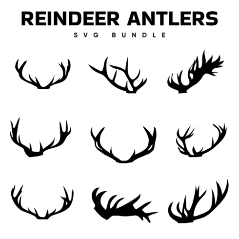 Reindeer antlers svg bundle.