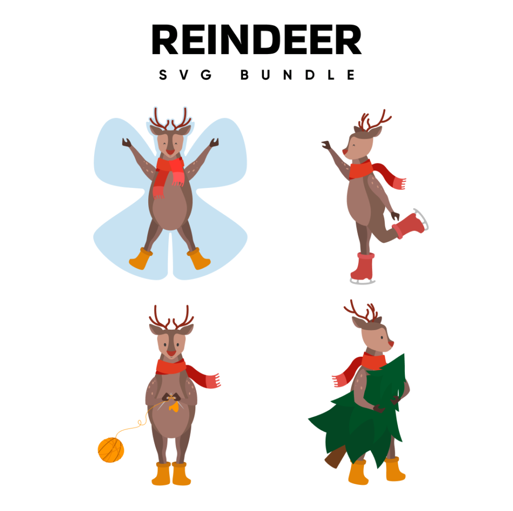 Reindeer SVG Free MasterBundles