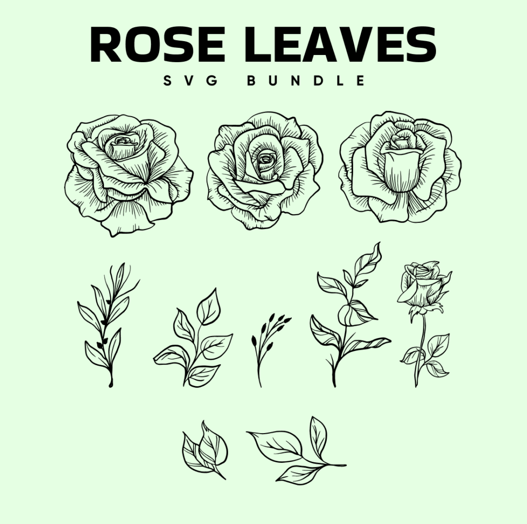 Rose Leaves SVG – MasterBundles