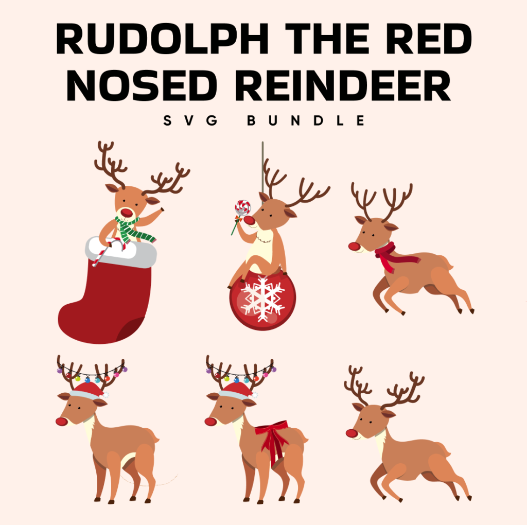 Rudolph the Red Nosed Reindeer SVG – MasterBundles
