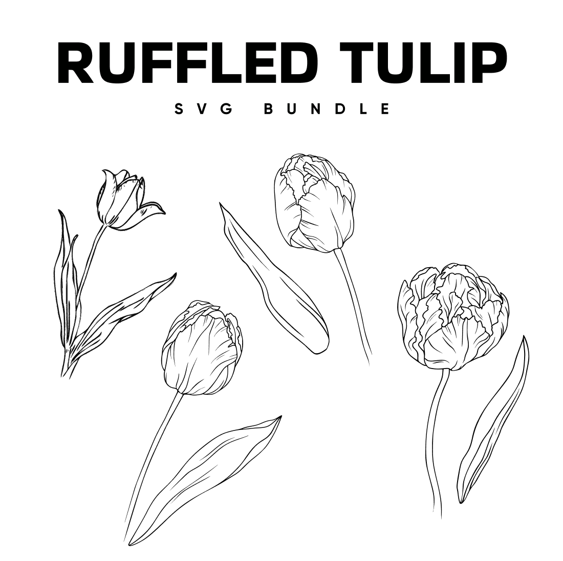 ruffled tulip svg.