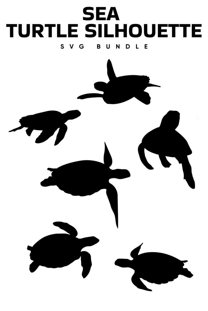 Sea Turtle Silhouette SVG – MasterBundles