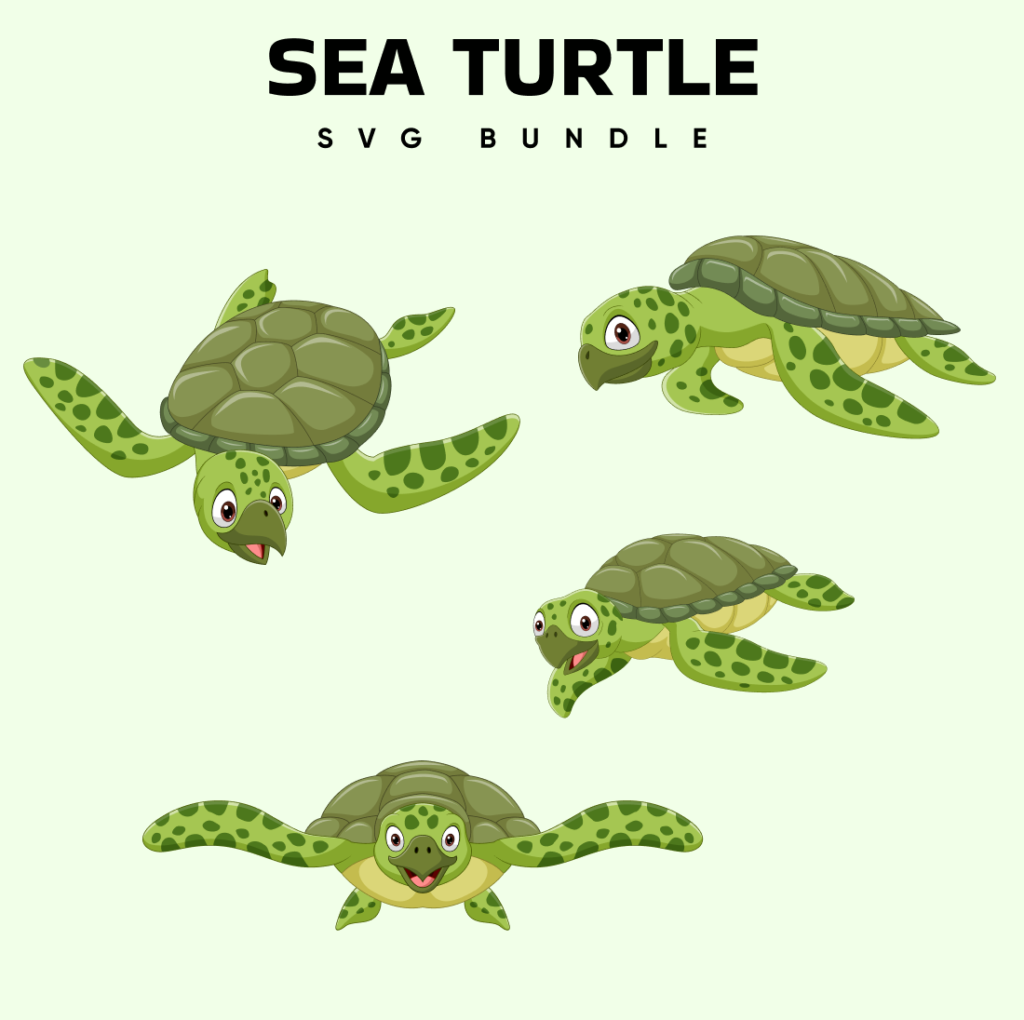 Cute Sea Turtle SVG Files – MasterBundles