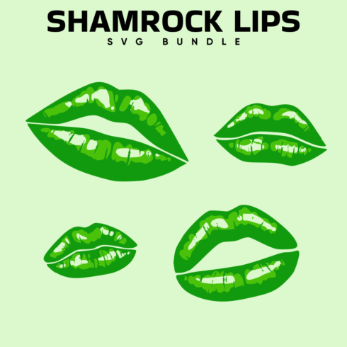 Shamrock Lips SVG.
