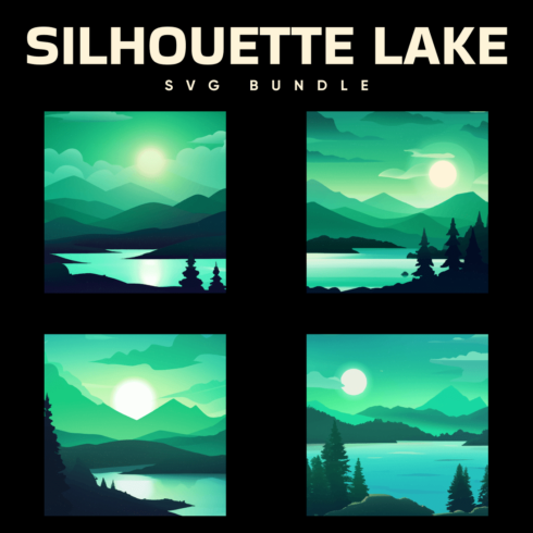 Silhouette Lake Svg.